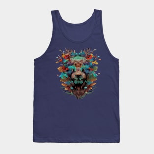 Lion with Cool Shades AI Generated Tank Top